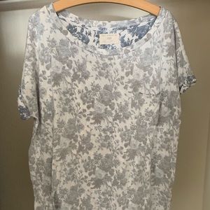 Sol Angeles Blue Floral Top